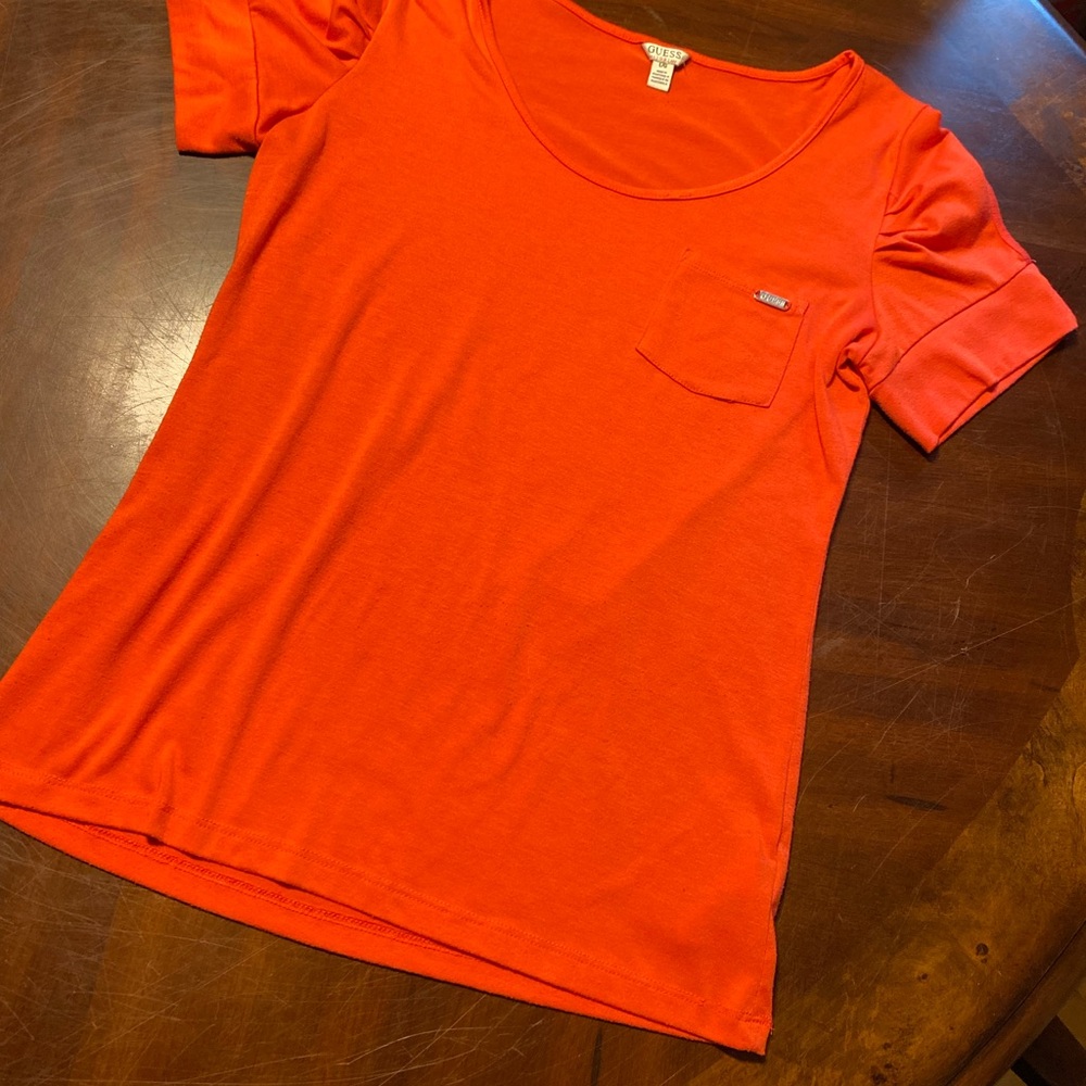 Guess Vibrant Orange Short Sleeve Tee - Picture 2 of 4